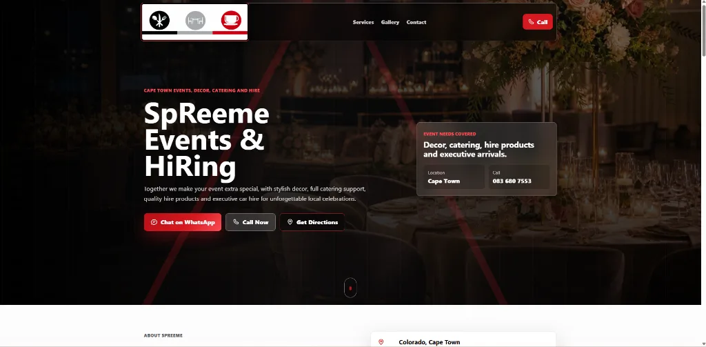 MiniPage business website for Spreeme Hiring